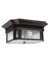 Elstead FEDERAL Plafon Zewnętrzna E27 2x60W IP44 Brązowy FE-FEDERAL-F