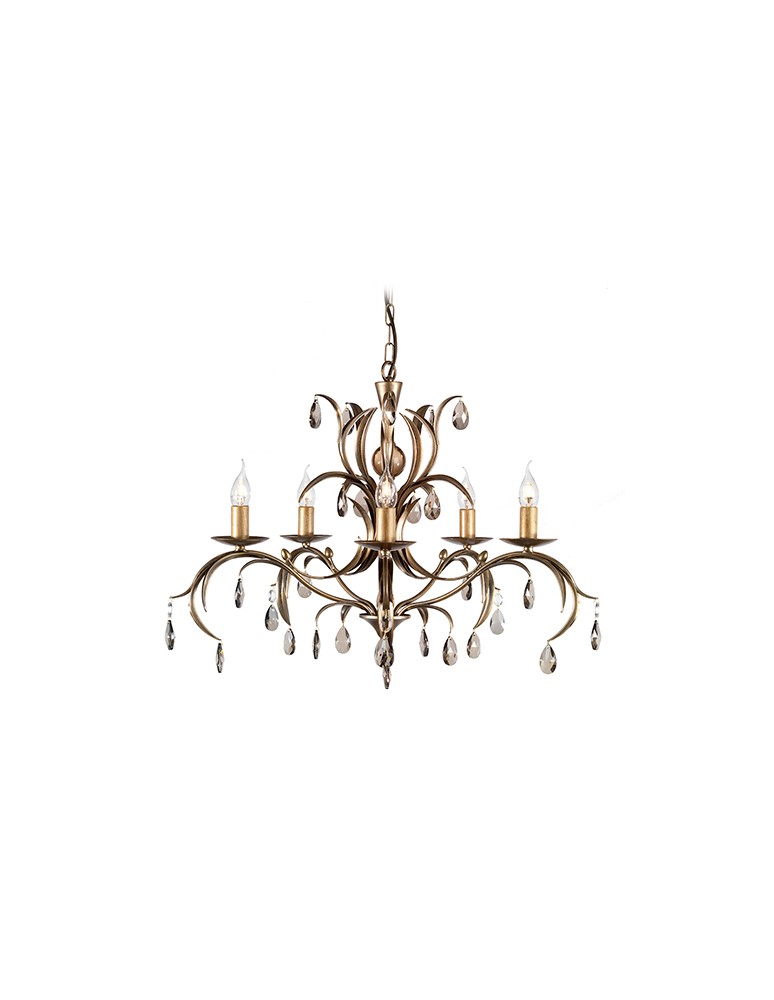 Żyrandole - Elstead Lighting Interior Wisząca LILY 5x60W E14 LL5 ANT BRZ - produkt kolory-swiatla.pl 1