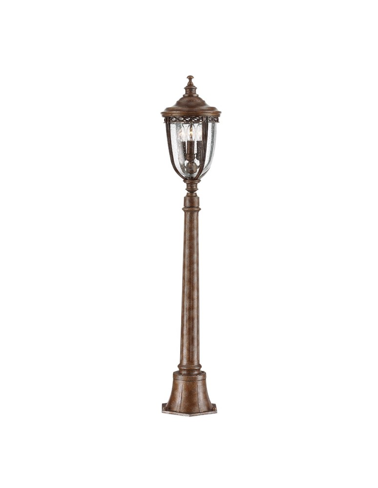 Lampy ogrodowe stojące - Elstead ENGLISH BRIDLE Stojąca Zewnętrzna E14 3x60W IP44 Brązowy FE-EB4-M-BRB - produkt kolory-swiatla.pl 1