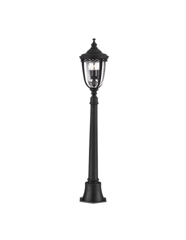 Elstead ENGLISH BRIDLE Stojąca Zewnętrzna E14 3x60W IP44 Czarny FE-EB4-M-BLK