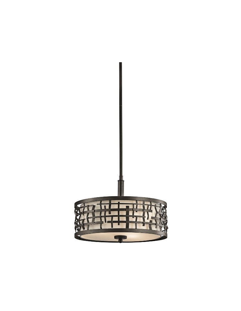 Lampy wiszące z abażurem - Elstead Lighting Kichler Wisząca LOOM 3x100W E27 KL/LOOM/P/B - produkt kolory-swiatla.pl 1