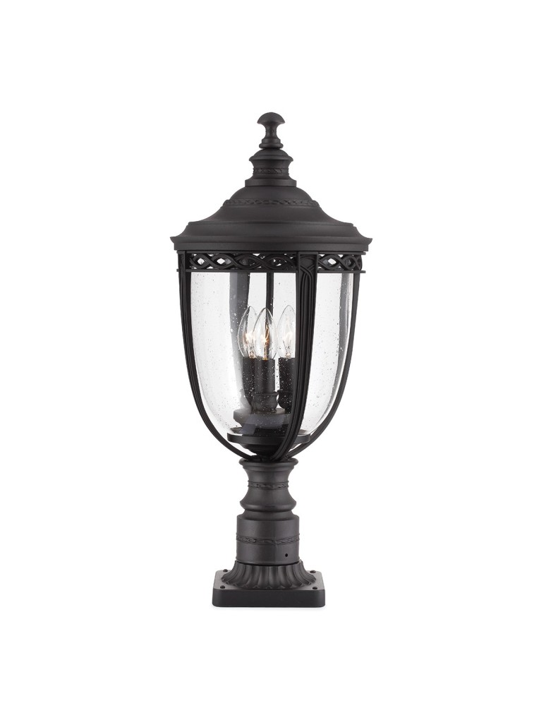 Lampy ogrodowe stojące - Elstead ENGLISH BRIDLE Stojąca Zewnętrzna E14 3x60W IP44 Czarny FE-EB3-L-BLK - produkt kolory-swiatla.pl 1