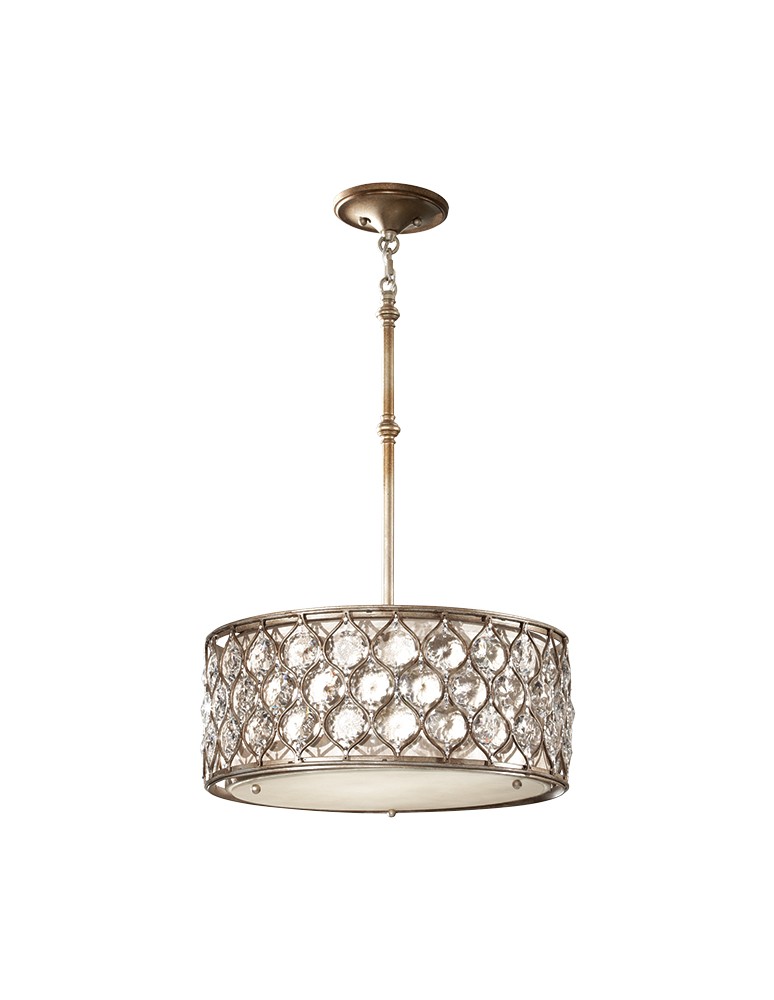 Lampy wiszące z abażurem - Elstead Lighting Feiss Wisząca LUCIA 3x100W E27 FE/LUCIA/B - produkt kolory-swiatla.pl 1