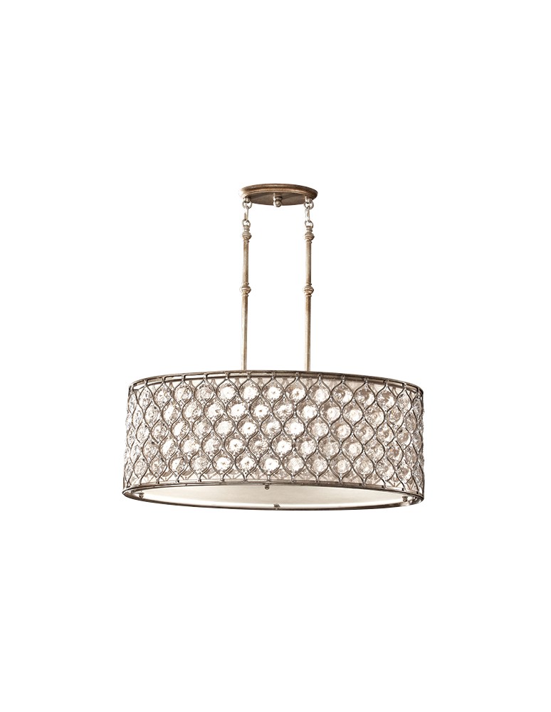 Lampy wiszące z abażurem - Elstead Lighting Feiss Wisząca LUCIA OVAL 3x100W E27 FE/LUCIA/P/A - produkt kolory-swiatla.pl 1