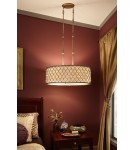 Lampy wiszące z abażurem - Elstead Lighting Feiss Wisząca LUCIA OVAL 3x100W E27 FE/LUCIA/P/A - product 2