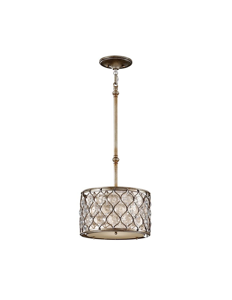 Lampy wiszące z abażurem - Elstead Lighting Feiss Wisząca LUCIA 1x100W E27 FE/LUCIA/P/C - produkt kolory-swiatla.pl 1