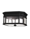 Elstead COTSWOLD LANE Plafon E27 2x60W IP44 Czarny FE-COTSLN-F-BK