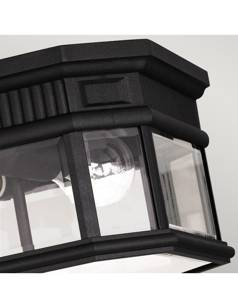 Elstead COTSWOLD LANE Plafon E27 2x60W IP44 Czarny FE-COTSLN-F-BK