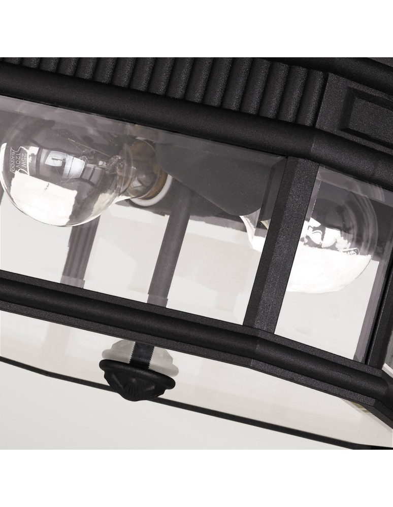 Elstead COTSWOLD LANE Plafon E27 2x60W IP44 Czarny FE-COTSLN-F-BK