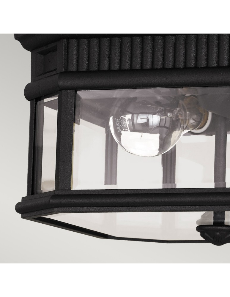 Elstead COTSWOLD LANE Plafon E27 2x60W IP44 Czarny FE-COTSLN-F-BK