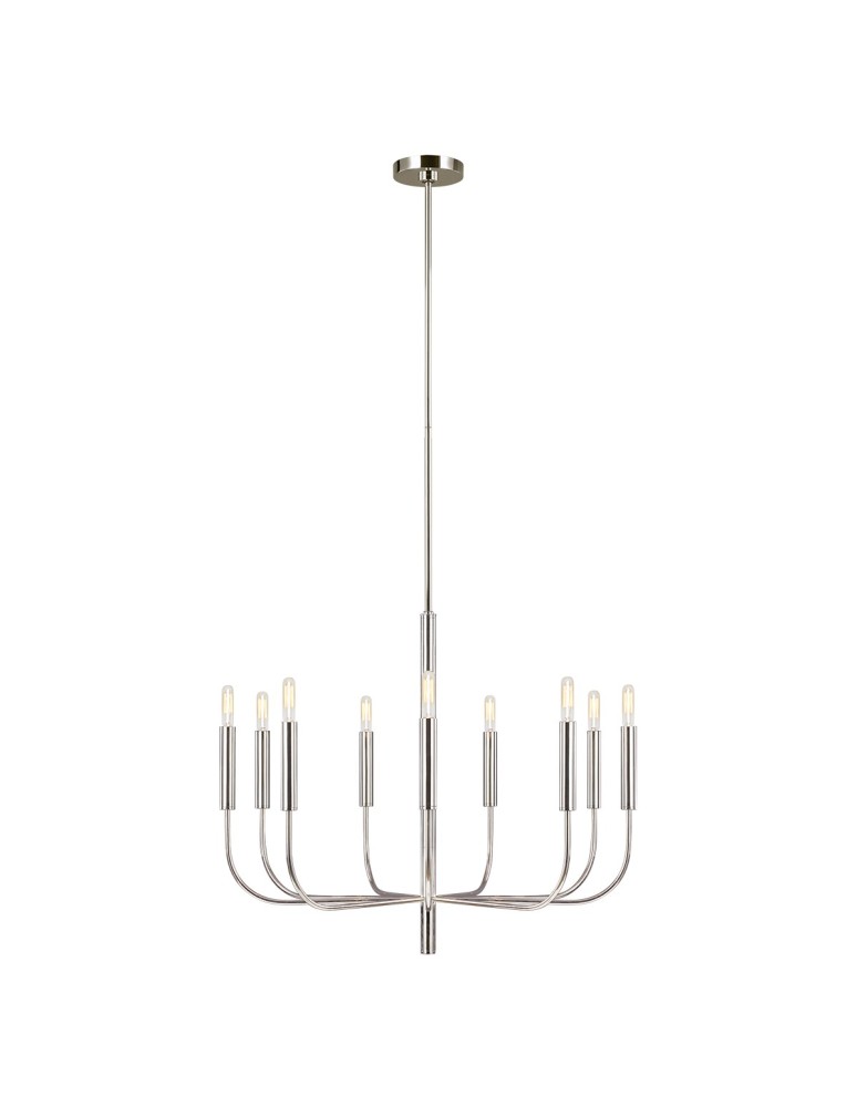 Żyrandole świecznikowe - Elstead BRIANNA Żyrandol E14 9x60W Nikiel FE-BRIANNA9-PN - produkt kolory-swiatla.pl 1