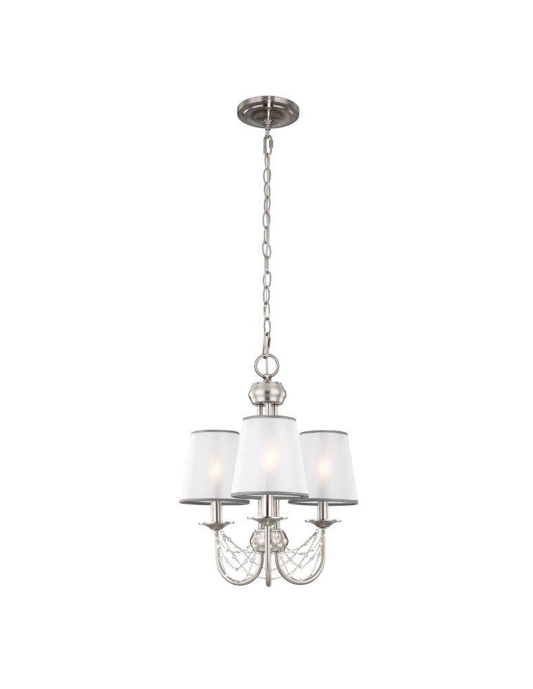 Żyrandole z abażurem - Elstead AVELINE Żyrandol E14 3x60W Stalowy FE-AVELINE3 - produkt kolory-swiatla.pl 1