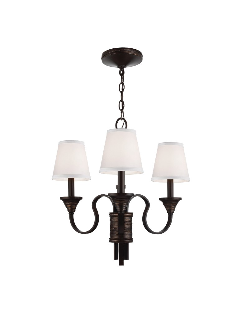 Żyrandole retro - Elstead ARBOR CREEK Żyrandol E14 3x60W Brązowy FE-ARBOR-CREEK3 - produkt kolory-swiatla.pl 1