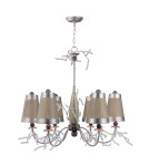 Żyrandole z abażurem - Elstead KRISTAL LUXE Żyrandol E27 6x60W Srebrny/Grafitowy FB-KRISTAL-LUXE6 - product 1