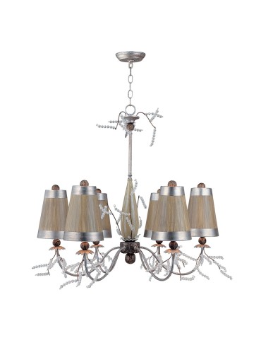 Elstead KRISTAL LUXE Żyrandol E27 6x60W Srebrny/Grafitowy FB-KRISTAL-LUXE6