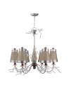 Elstead KRISTAL LUXE Żyrandol E27 6x60W Srebrny/Grafitowy FB-KRISTAL-LUXE6