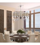 Żyrandole z abażurem - Elstead KRISTAL LUXE Żyrandol E27 6x60W Srebrny/Grafitowy FB-KRISTAL-LUXE6 - product 2