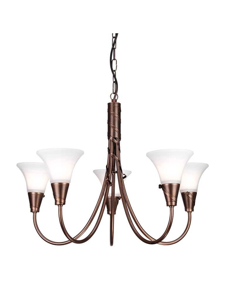Żyrandole retro - Elstead EMILY Żyrandol E14 5x60W Miedziany EM5-COPPER - produkt kolory-swiatla.pl 1