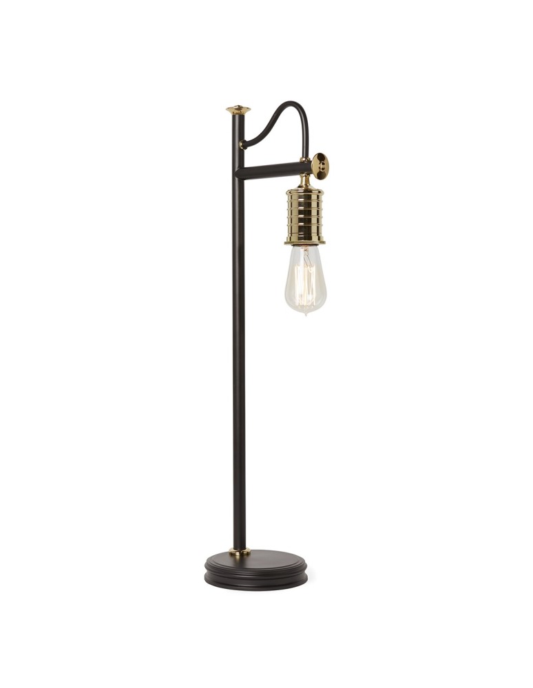 Lampy stołowe loftowe - industrialne - Elstead DOUILLE Lampa Stołowa E27 1x60W Czarny/Mosiądz DOUILLE-TL-BPB - produkt kolory-swiatla.pl 1
