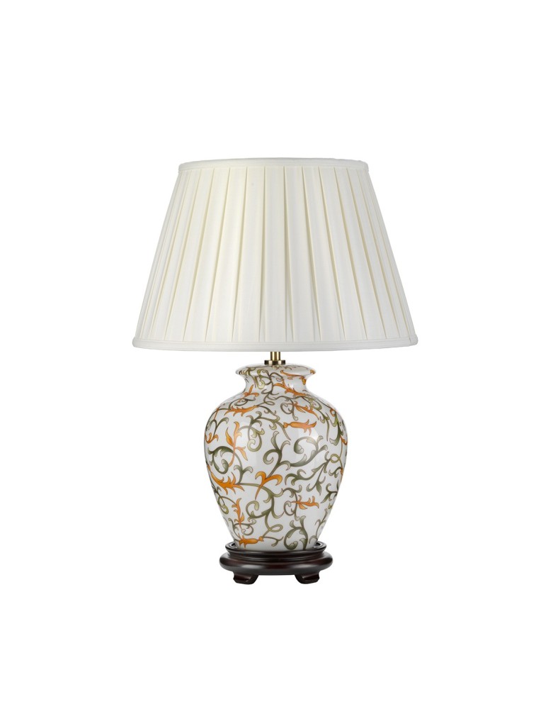 Lampy stołowe klasyczne - Elstead SOLING Lampa Stołowa E27 1x60W Kremowy/Pomarańczowy DL-SOLING-TL - produkt kolory-swiatla.pl 1