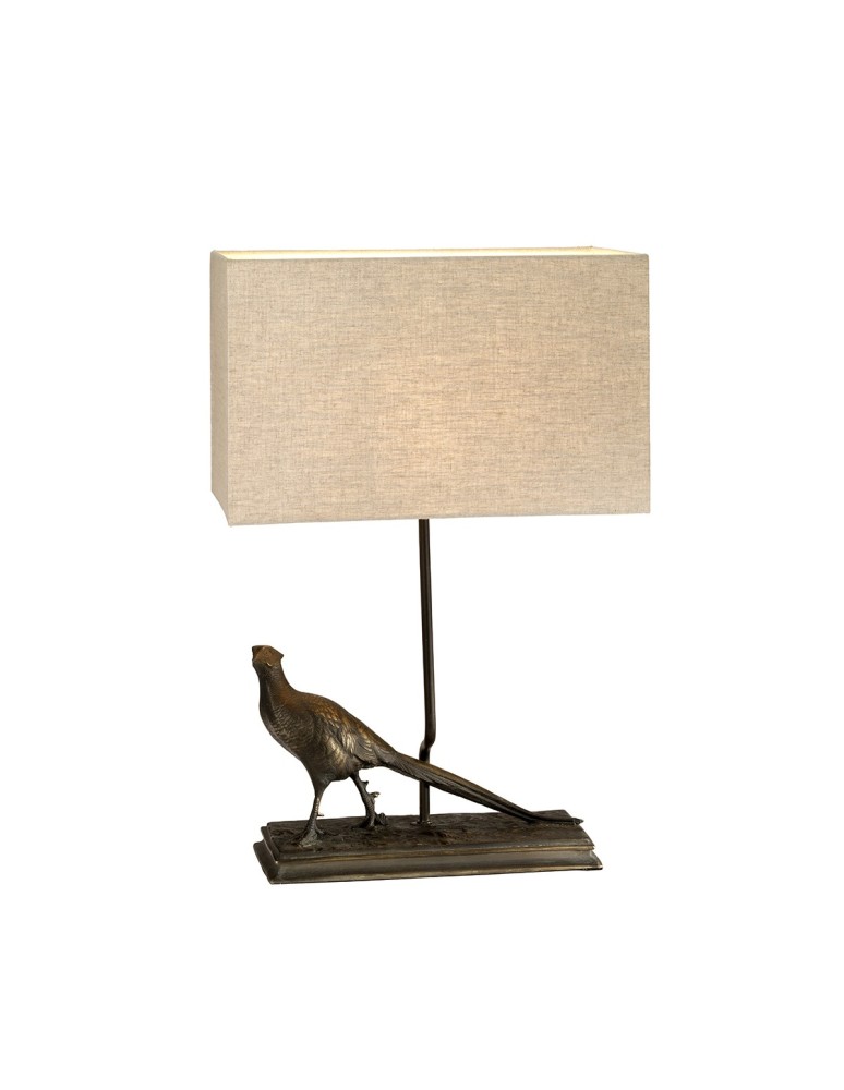 Lampy stołowe z abażurem - Elstead HALKIRK Lampa Stołowa E27 1x40W Brązowy DL-HALKIRK-TL - produkt kolory-swiatla.pl 1