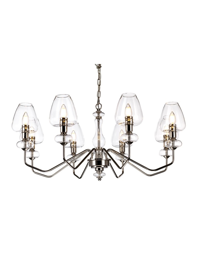 Żyrandole nowoczesne - Elstead ARMAND Żyrandol E14 8x40W Stalowy DL-ARMAND8-PN - produkt kolory-swiatla.pl 1