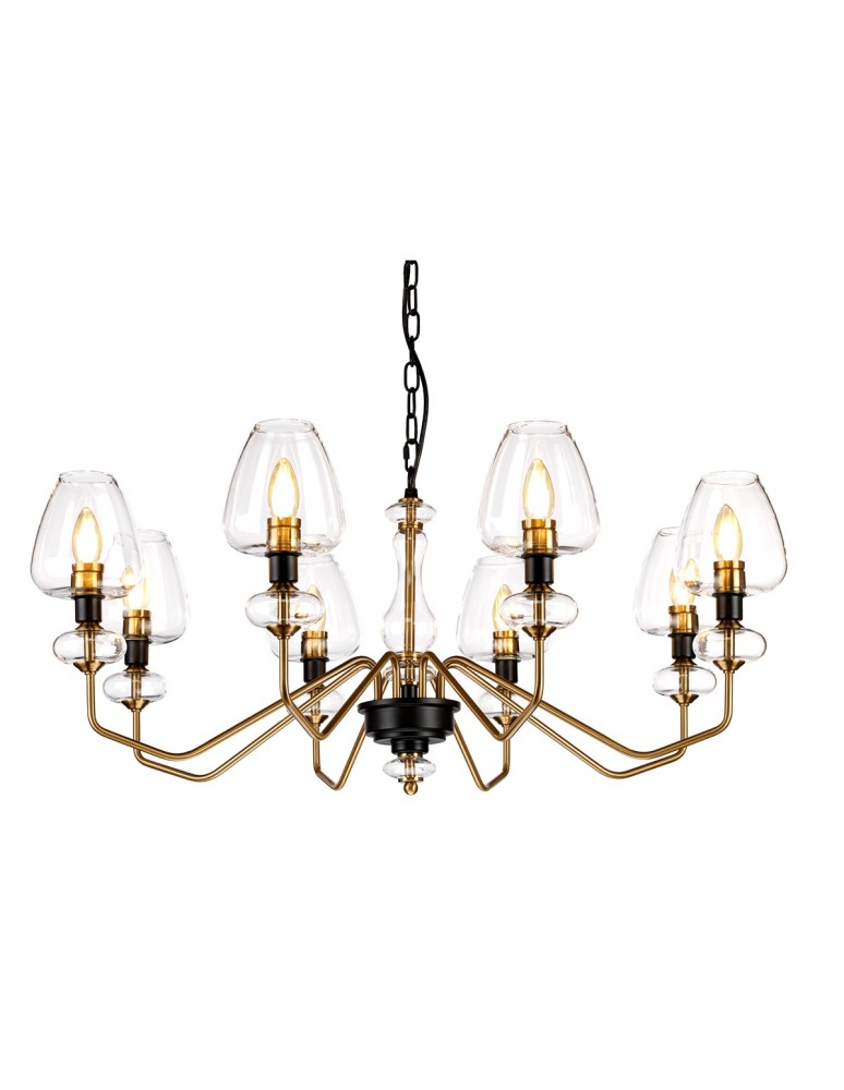 Żyrandole nowoczesne - Elstead ARMAND Żyrandol E14 8x40W Mosiądz/Czarny DL-ARMAND8-AB - produkt kolory-swiatla.pl 1
