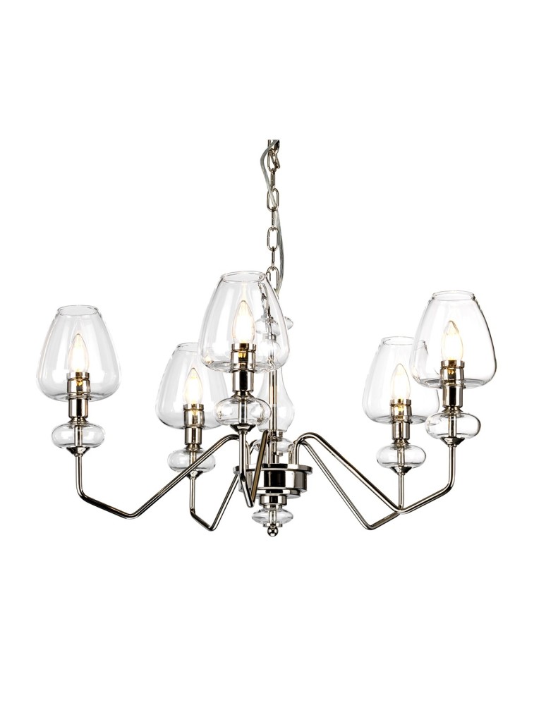 Żyrandole nowoczesne - Elstead ARMAND Żyrandol E14 5x40W Stalowy DL-ARMAND5-PN - produkt kolory-swiatla.pl 1