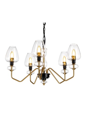 Elstead ARMAND Żyrandol E14 5x40W Mosiądz/Czarny DL-ARMAND5-AB