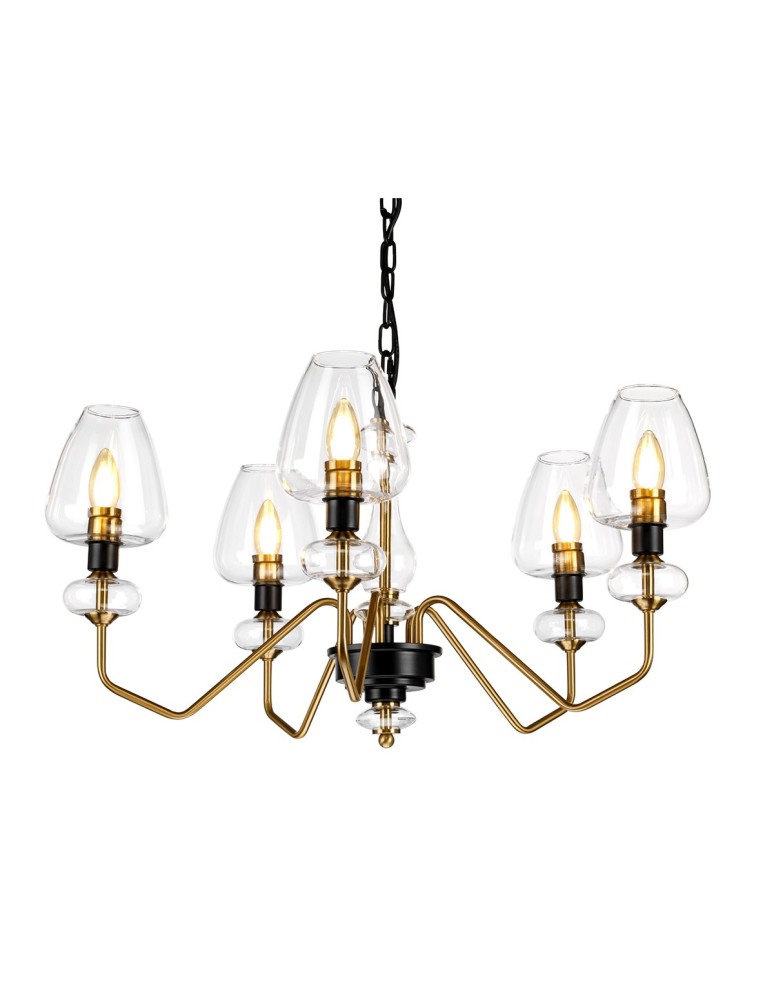 Żyrandole nowoczesne - Elstead ARMAND Żyrandol E14 5x40W Mosiądz/Czarny DL-ARMAND5-AB - produkt kolory-swiatla.pl 1