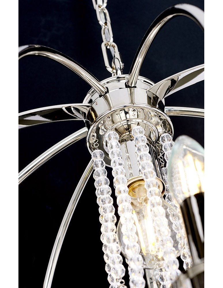 Elstead CASSIE Żyrandol E14+E27 3x60W+1x60W Nikiel CASSIE4