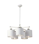 Żyrandole z abażurem - Elstead BALANCE Żyrandol E27 5x40W Biały/Nikiel BALANCE5-WPN - product 1