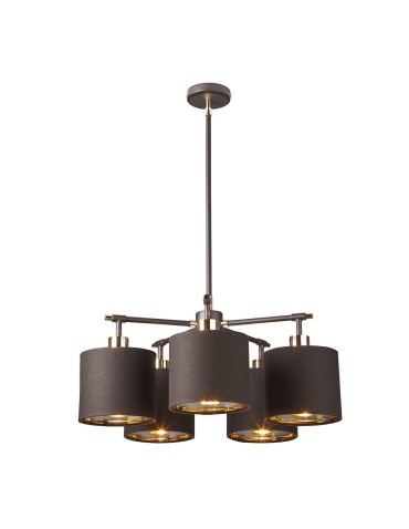 Elstead BALANCE Żyrandol E27 5x40W Brązowy/Mosiądz BALANCE5-BRPB