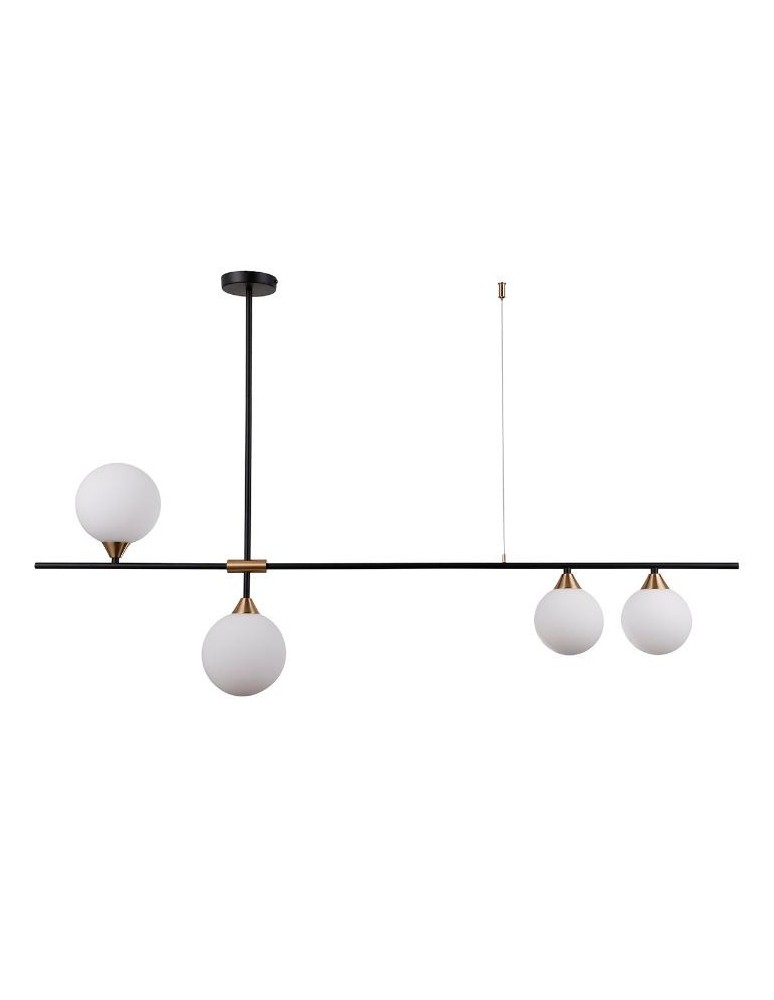 Italux Belmonte 4xG9 Wisząca Czarny mosiężny PND-9152-4-OPAL Italux Belmonte 4xG9 Wisząca Czarny mosiężny PND-9152-4-OPAL