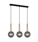 Lampy wiszące potrójne - Italux Ravena LED 3xE27 Wisząca Dymiony Mosiężny PND-2324-3L BRO+SG - product 1