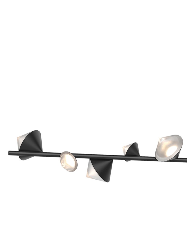 Step into Design Lampa wisząca CONE LED czarna 130 cm             
