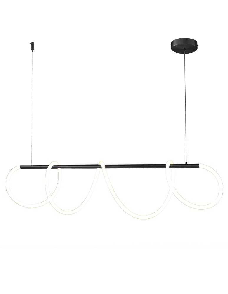 Step into Design Lampa wisząca FANTASIA LED czarna 120 cm