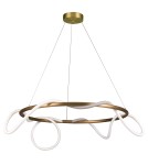 Lampy wiszące designerskie - Step into Design Lampa wisząca FANTASIA  ROUND LED złota 60 cm             - product 1