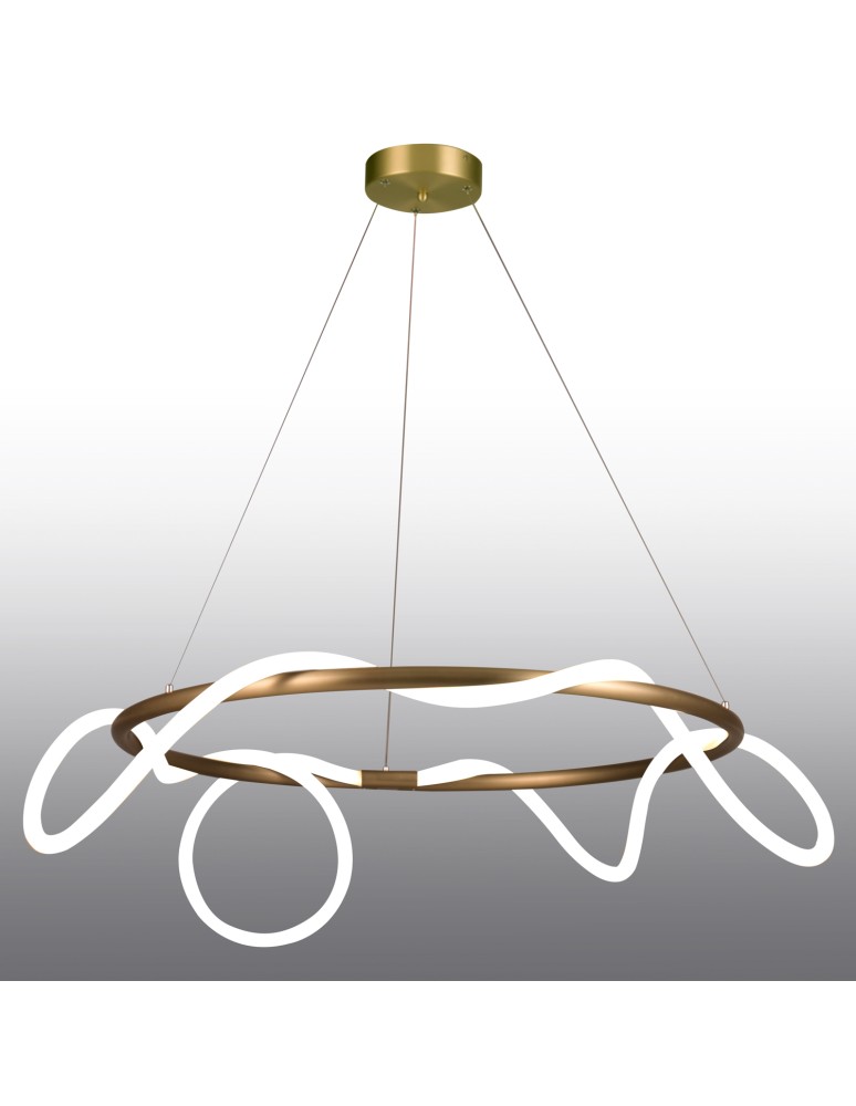 Step into Design Lampa wisząca FANTASIA  ROUND LED złota 60 cm