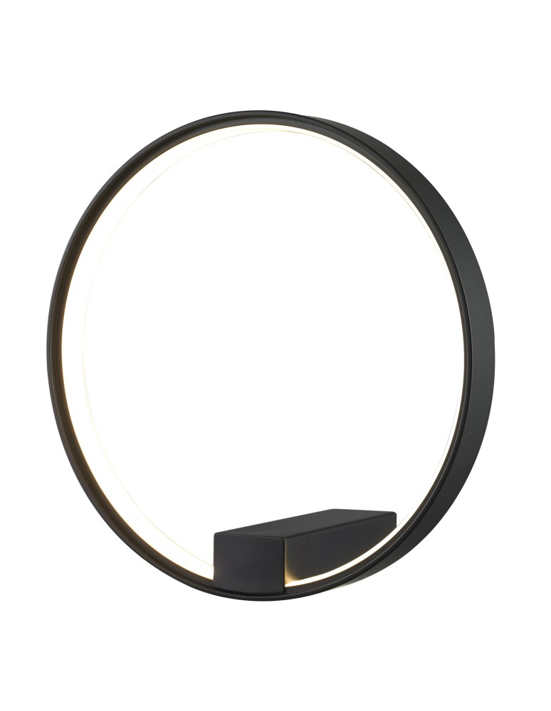 Kinkiety ringi - Step into Design Lampa ścienna ACIRCULO LED czarna 30 cm             - product kolory-swiatla.pl 2