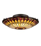 Lampy sufitowe - Elstead WEST END Plafon E27 2x75W Brązowy QZ-WEST-END-F - product 1