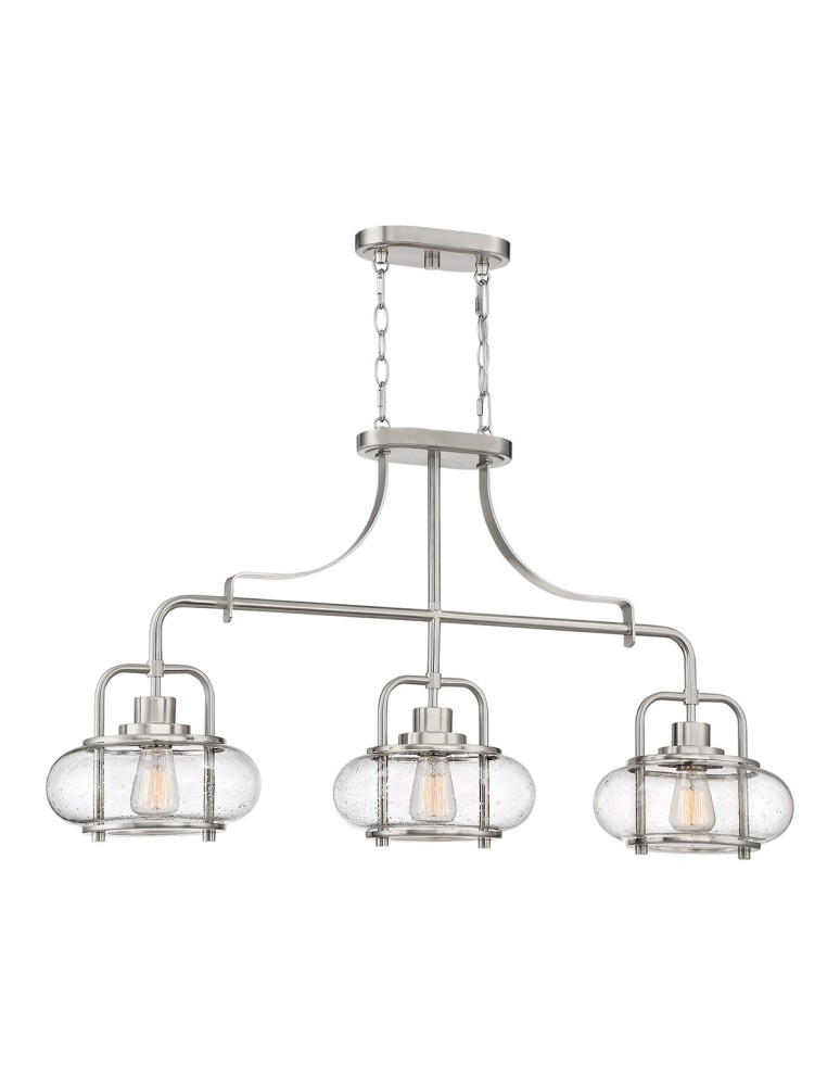 Lampy wiszące - Elstead TRILOGY Wisząca E27 3x60W Nikiel QZ-TRILOGY-ISLE-BN - produkt kolory-swiatla.pl 1