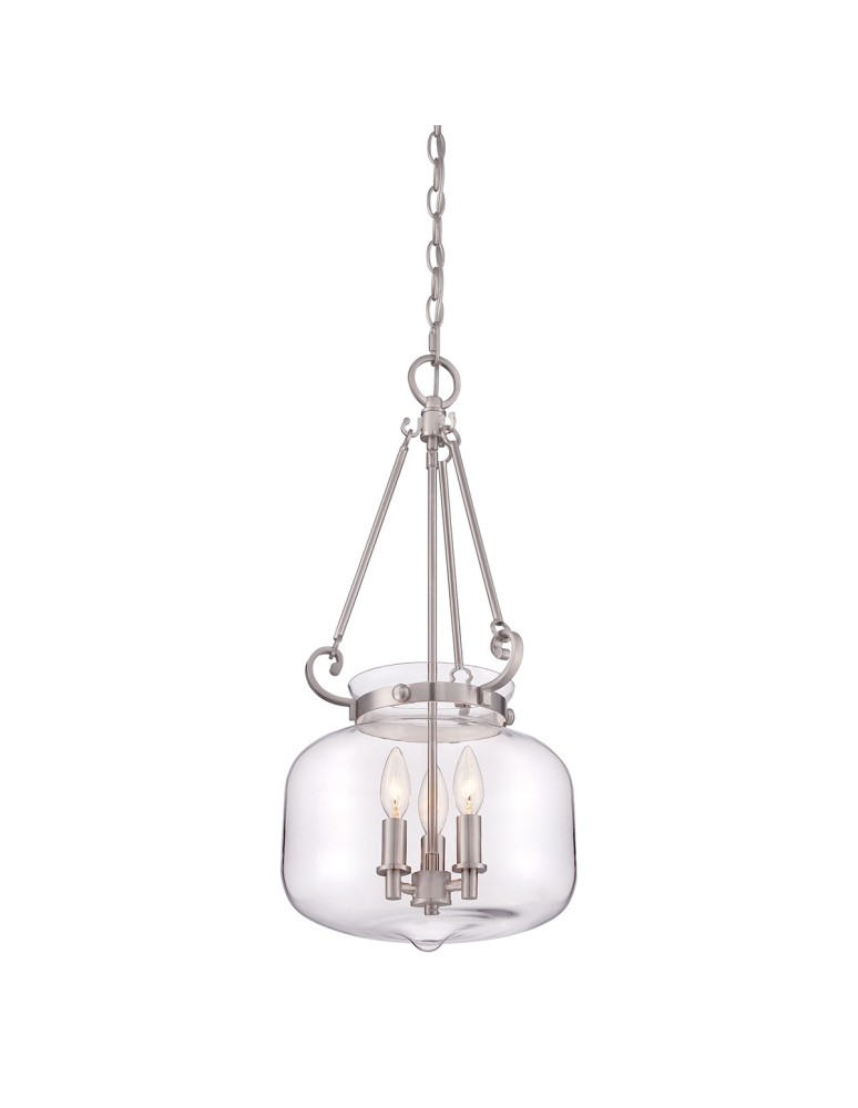 Elstead STEWART Wisząca E14 3x60W Nikiel QZ-STEWART-BN