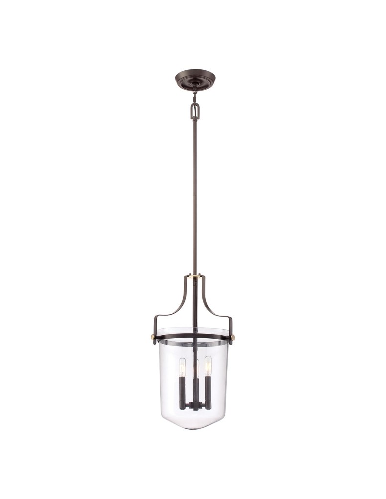 Lampy wiszące w stylu nowojorskim - Elstead PENN STATION Wisząca E14 3x40W Brązowy QZ-PENN-STATION-M-WT - produkt kolory-swiatla.pl 1
