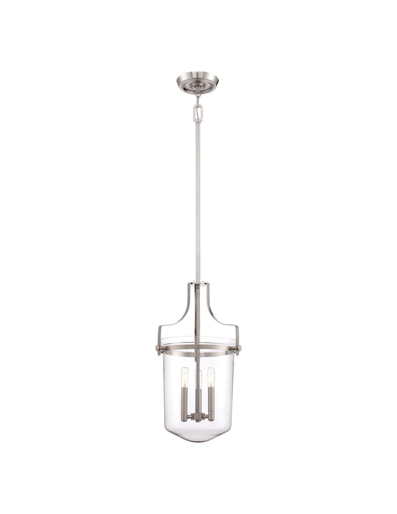 Lampy wiszące w stylu nowojorskim - Elstead PENN STATION Wisząca E14 3x40W Nikiel QZ-PENN-STATION-M-BN - produkt kolory-swiatla.pl 1