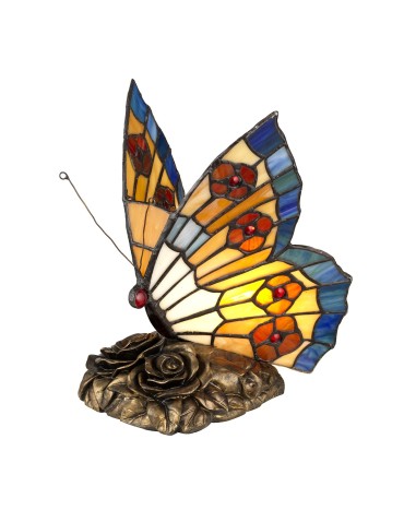 Elstead TIFFANY ANIMAL LAMPS Lampa Stołowa w Kształcie Motyla G9 1x3W Brązowy QZ-OBUTTERFLY-TL