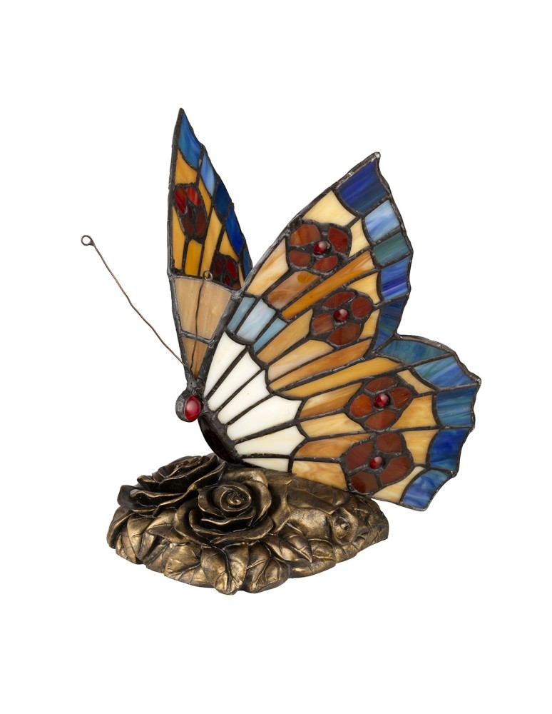 Elstead TIFFANY ANIMAL LAMPS Lampa Stołowa w Kształcie Motyla G9 1x3W Brązowy QZ-OBUTTERFLY-TL