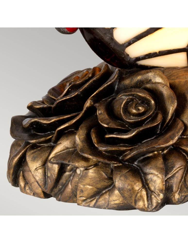 Elstead TIFFANY ANIMAL LAMPS Lampa Stołowa w Kształcie Motyla G9 1x3W Brązowy QZ-OBUTTERFLY-TL