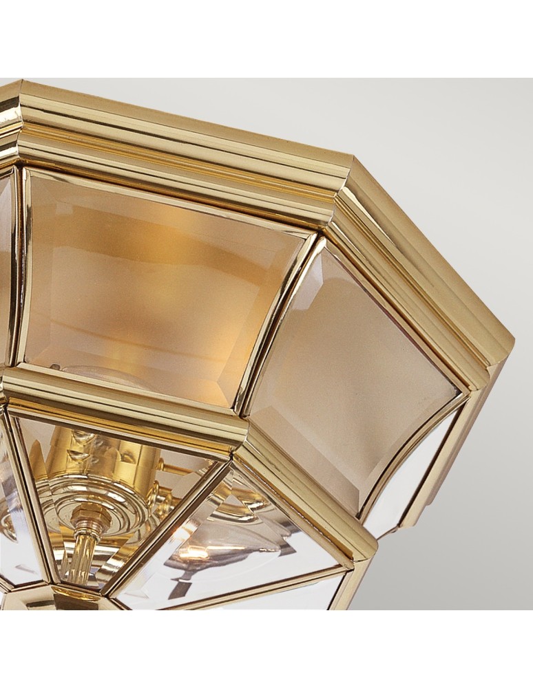 Lampy zewnętrzne sufitowe - Elstead NEWBURY Plafon E14 3x40W IP44 Mosiądz QZ-NEWBURY-F-PB - product kolory-swiatla.pl 2