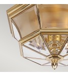 Lampy zewnętrzne sufitowe - Elstead NEWBURY Plafon E14 3x40W IP44 Mosiądz QZ-NEWBURY-F-PB - product 3